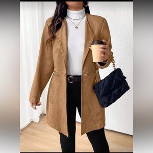 SHEIN Chic Brown Trench Coat